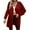 Wine, variant on VEKDONE Womens Fall Winter Long Sleeve Cardigan Knit Long Open Front Cardigan Sweaters Solid Color Loose Soft Cardigans Plus Size V-Neck Cover Ups