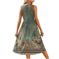 thumbnail image 4 of Awdenio Women's Summer Tank Midi Dress with Pockets Sleeveless A-Line Dress Casual Floral T-Shirt Dress Flowy Beach Sundress, 4 of 6