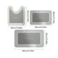 thumbnail image 3 of Bathroom Rugs Sets 3 Clearance Rvasteizo 3 Piece Bathroom Toilet Mat Set Super Absorbent Quick Dry Machine Washable Non Slip Backing for Safe And Easy Cleaning, Gray, 3 of 5