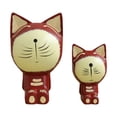 thumbnail image 2 of Estatua de gato de madera, escultura de gato de madera, adorno tallado a mano, figuras decorativas de gato coleccionables hechas a mano para el hogar, 2 of 8