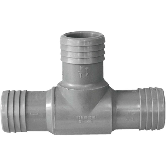 Boshart Hose Tee Plastic - Tee Fitting - 1/4 In, Gray