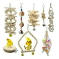 thumbnail image 1 of de 8 Juguetes para Masticar Loros de Aves, Soporte de Jaula para Escalar, Juguetes de Naturales, Suministros para Mascotas Yinane Pet Birds Parrot Chew Toys, 1 of 8