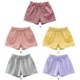 thumbnail image 7 of Hotiary Toddler Baby Girls Cotton Pull on Shorts Kids Soft Breathable Elastic Waist Short Pants Children Solid Color Jogger Shorts with Pockets for 1-11 Years, 7 of 7