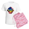 thumbnail image 6 of CafePress - I Stand With Ukraine Support Ukraine Flag Pajamas - Women's Short Sleeve Print T-Shirt and Pants Light Cotton Pajama Set, 6 of 7