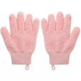 thumbnail image 2 of Limei 1Pair Bath Gloves Convenient Foams Remove Dead Skin Spiral Bulged Grid Scrub Bathroom Bath Towel, 7.5"x 4.7", 2 of 7