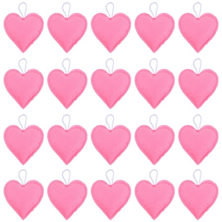 

20pcs Love Heart Ornament Decorative Felt Pendant Infant Room Hanging Heart Pendant