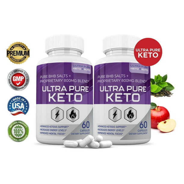 Ultra Pure Keto X Burn Pills Advanced Bhb Boost Ketogenic Supplement Exogenous Ketones For Men Women 60 Capsules 2 Bottles Walmart Com Walmart Com