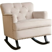 Devon & Claire Denton Velvet Nailhead Trim Rocker, Multiple Colors