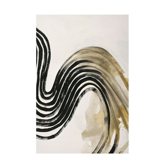 Canvas Wall Art - Design Fabrikken 'Stripes' Wall Art for Living Room, Bedroom, or Office Décor by Trademark Fine Art - 12 x 19 Inches