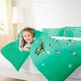 thumbnail image 4 of Manfei Sequin Print Full Size Comforter Sets,Diamond Pattern Bedding Comforter Set,Green Bling Bedding Sets,Lightweight Room Decor Reversible,3-Piece, 4 of 8