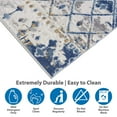 thumbnail image 5 of Madison Park Hannah Woven Turkish Area Rug, Blue/Cream - 4x6', 5 of 5