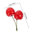 thumbnail image 2 of BRIGHTFUFU 10Ud Adorno Simulado De Cereza Roja Para De Escritorio Y Escenarios, 2 of 8