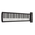 thumbnail image 4 of 61 Keys Roll Up Keyboard Piano, 100-240V Convenient ABS Black Roll Up Keyboard Piano  For Teaching For Editing US Plug, 4 of 8