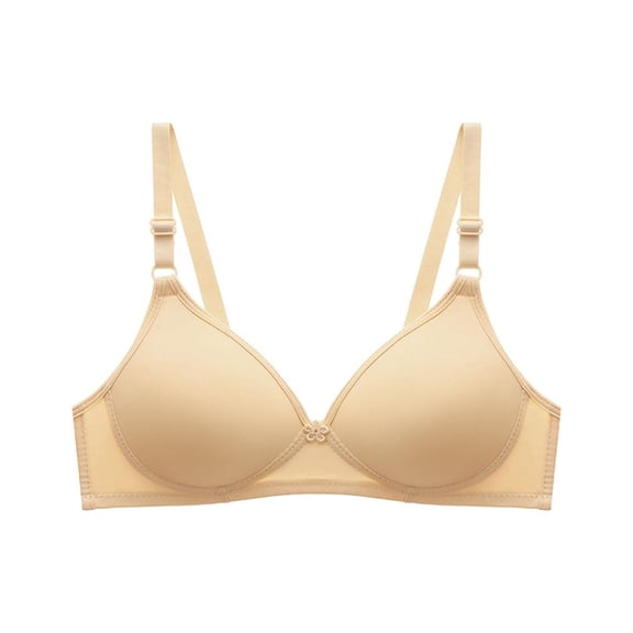 Lovzfmll Women's Cotton Stretch Comfort Bra, No Side Effects Underarm-Smoothing Wireless Lightly Lined T-Shirt Bras, No Underwire