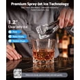thumbnail image 3 of Flamemore Clear Countertop Ice Maker, 8 Crystal Clear 1.2" Large Craft Ice Cubes in 20 Mins, Portable Ice Machine with Self-Cleaning for Home Bar, Whiskey & Cocktails, 3 of 10