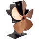 thumbnail image 1 of Para estufa de leña/leña/chimenea Ventilador de estufa de leña diseñado con 4 aspas Ventiladores de chimenea alimentados por calor Negro TP2004-4, 1 of 5