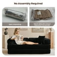 thumbnail image 6 of XIZZI 80.5" Convertible Sleeper Sofa Bed, Cloud Boneless Couch with Plush Corduroy, Sturdy Sprung Support, Oversize Comfy Loveseat for Living Room Bedroom, Black, 6 of 7