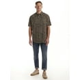 thumbnail image 2 of Frontier Threads Men's Short Sleeve Textured Leaf Print Button Up Shirt, 2 of 4