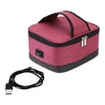 thumbnail image 1 of Bolsa térmica USB para calentar alimentos, fiambrera con calefacción eléctrica, bolsa para calentar el almuerzo, recalentamiento de comidas, bolsa Rojo SM SunniMix Bolsas de almuerzo, 1 of 8