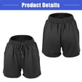 thumbnail image 5 of Vocoste Women's Flowy Running Shorts Casual High Waisted Workout Shorts Black Size 2XL, 5 of 6