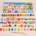 thumbnail image 3 of QWZ Rompecabezas Educativo, Tablero en Madera para Aprendizaje Montessori, Juego para Conteo Matemático, Pesca de Figuras, Unión de Colores, Juguete para Uso Infantil, Regalo, 3 of 4