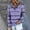 Purple, variant on QUINDOS Hoodies for Women Button Henley Striped Women's Fashion Hoodies Casual Long Sleeve Crew Neck Graphic Pullover Tops