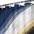 thumbnail image 3 of Blue White Gold Marble Pattern Shower Curtain 36"x72" ,Bathroom Decorative Shower Curtains Set with 12 Hooks,Modern Waterproof Washable Shower Curtain, 3 of 6