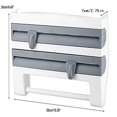 thumbnail image 2 of Clearance Under $20 Multi Functional Plastic Wrap Cutter Wall Mounted Kitchen Paper Towel Rack Sliding Tin Foil Partition Box Storage Rack, 2 of 8