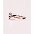thumbnail image 5 of solitaire jewels 1.7CT Oval Moissanit Hidden Halo Engagement Ring For Women, 10K Rose Gold, 5 of 9