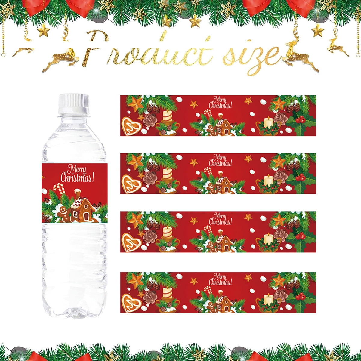 24 Pcs Christmas Water Bottle Labels, Merry Christmas Wine Bottle Stickers Wrappers, Christmas Party Decorations - style:style1 - Walmart.com 24-pcs-christmas-water-bottle-labels-merry-christmas-wine-bottle-stickers-wrappers-christmas-party-decorations-style-style1-walmart-com