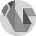 thumbnail image 1 of Ahgly Company Indoor Round Patterned Gray Area Rugs, 8' Round, 1 of 1