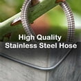 thumbnail image 5 of FUNJEE 304 Stainless Steel Metal Garden Hose with Solid Brass Fittings, Heavy Duty Water Hose, Kink Free and Flexible, Crush Resistant, Puncture Resistant (stainless steel hose, 5FT), 5 of 7