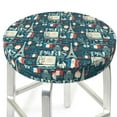 thumbnail image 3 of Xecao's France and Paris Print Stool Covers offer stylish, washable protection for PU round bar stools, perfect for home or commercial use., 3 of 7