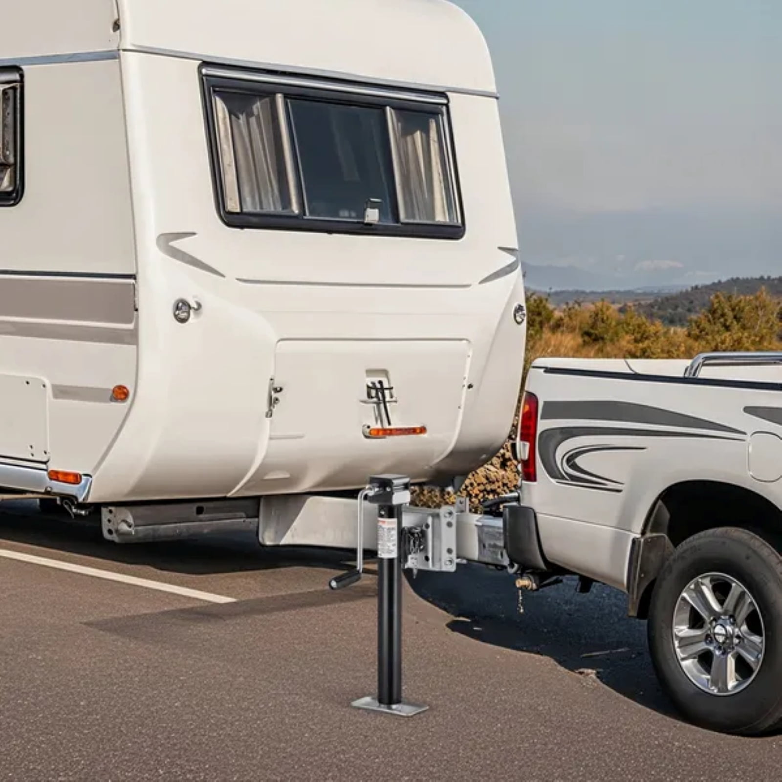 Trailer Jack, 5000 lbs Dynamic Load Capacity, Heavy Duty Swivel Bolt-on Trailer Jack, 14.3" Lift Trailer Jack Stand with Handle for RV Trailer, Horse Trailer, Utility Trailer, and Yacht Trailer