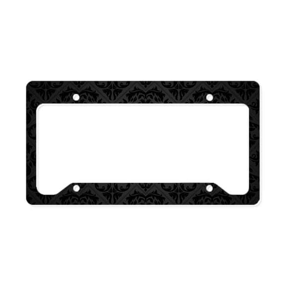 CafePress - Elegant Black License Plate Holder - Aluminum License Plate Frame, License Tag Holder