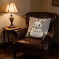 thumbnail image 4 of Tuvgenk 18x18 In Throw Pillow Covers Indoors Polyester Embroidered Pillowcases Multicolor Decor Rabbit for Patio, 4 of 6