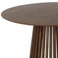 thumbnail image 4 of CorLiving Elowen Round Engineered Wood Slatted Pedestal Base Dining Table for Up To 4 People, Walnut Brown, 4 of 6
