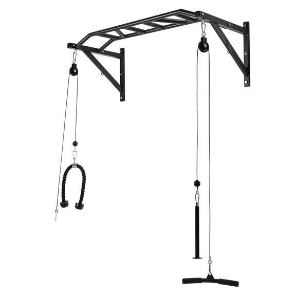 Heavy Duty Wall Mounted Pull Up Bar with Multiple Grips - Home Gym Strength Training Equipment