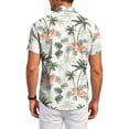 thumbnail image 4 of QHRMKOG Mens Hawaiian Shirts Short Sleeve Relaxed Fit Print Beach Shirts Light Tropical Holiday Button Down Hawaiian Shirt Summer Trendy Top White M, 4 of 6