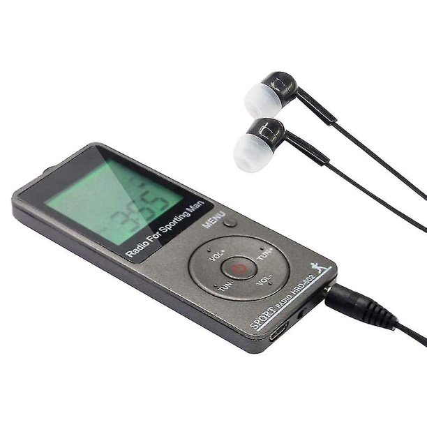 Radio portátil Am Fm Radio personal con auriculares Radio Walkman con batería recargable Digital