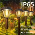 thumbnail image 4 of Luces solares DERAYSION, paquete de 6 unidades, acero inoxidable y vidrio IP65, 4 of 7
