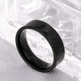 thumbnail image 5 of 6mm Simple Band Womens Men's 316L Stainless Steel Black Plating Engagement Rings, 5 of 6