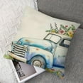 thumbnail image 7 of nygtbtfer Set of 2 Decorative Blue Truck Bicycle Fresh Flowers Throw Pillow for White, 7 of 7