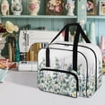 thumbnail image 2 of ZIATUBLE Plants Portable Tote Bag Daisy Tote Bag for Sewing Machine with Storage Pocket Carry Case with Storage Pockets and Handles Dustproof Sewing Machine Needle Storage Case, 2 of 7
