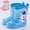 Blue, variant on Rain Boots For Boys Galoshes Cartoon Mid Calf Waterproof Water Shoes With Easy On Handles Outdoor Wide Calf Blue 2-3 Y