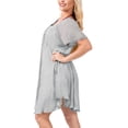 thumbnail image 2 of HAPPY BAY Women's Summer Relaxed Maternity House Wear Dresses M-L Silver, Solid, 2 of 5