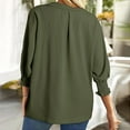 thumbnail image 5 of bnaln Womens Tops Dressy Casual Blouses V Neck 3/4 Sleeve Spring Shirts Summer T-Shirts Elegant Tunic Tops Business Work Blouse Loose Pullover Blouses Basic Tees Y2K Going Out Tops, 5 of 7