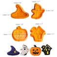 thumbnail image 2 of xiaxaixu 4Pcs Halloween Cookie Cutters Set Holiday 3D Spring Biscuit Mold Sandwich Cutter for Baking Food Decoration Kitchen Tools, 2 of 7