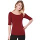 thumbnail image 3 of Camiseta Allegra K Día de San Patricio Suave De Media Manga Con Cuello Redondo Entallado Para Mujer Rojo XS, 3 of 6