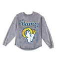 thumbnail image 6 of Women's Gameday Couture Gray Los Angeles Rams Starbound Oversized Snow Wash Long Sleeve T-Shirt, 6 of 6